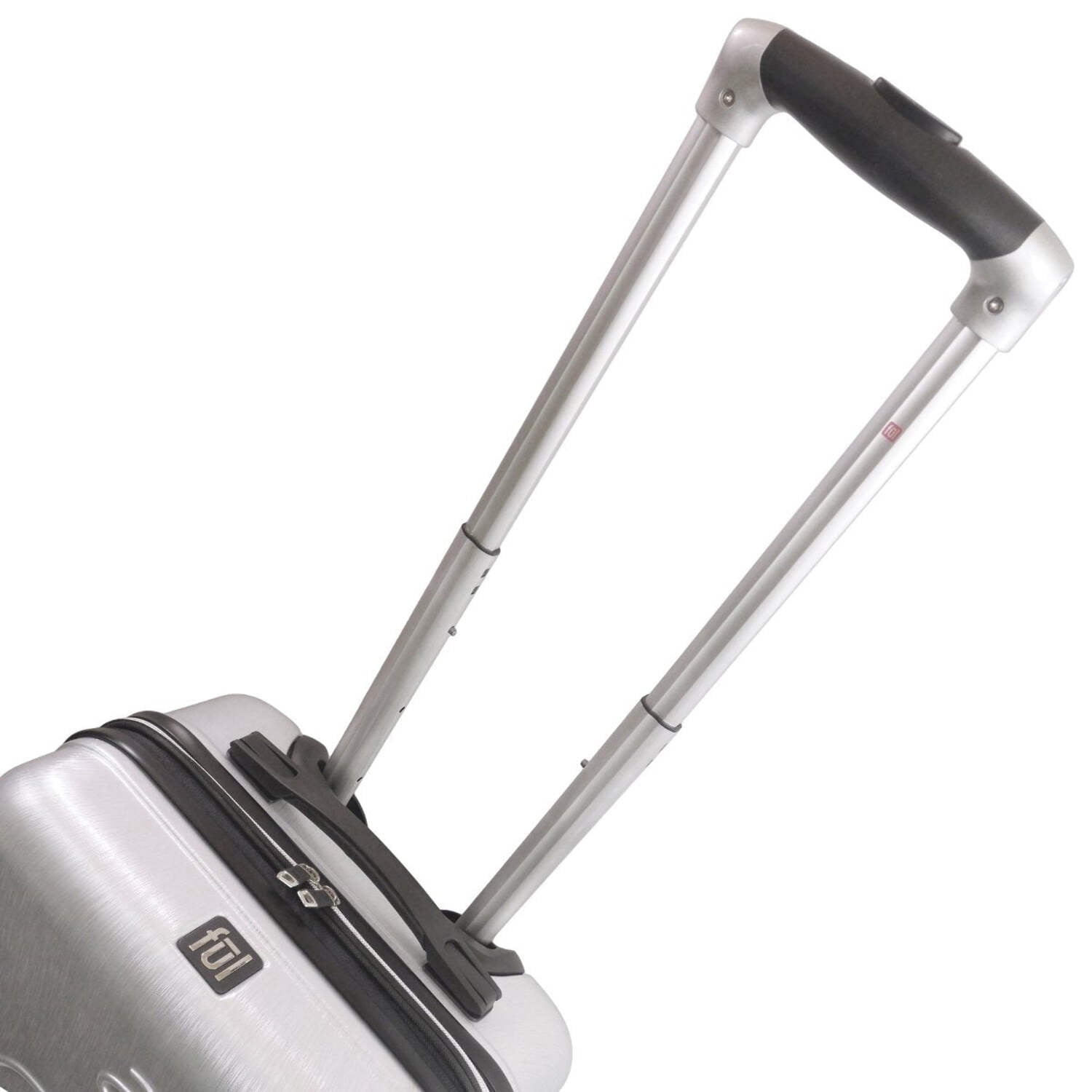 Peanuts 22 Inch Carry On Rolling Luggage, Snoopy and Woodstock Hardshell Suitcase with Wheels, Silver