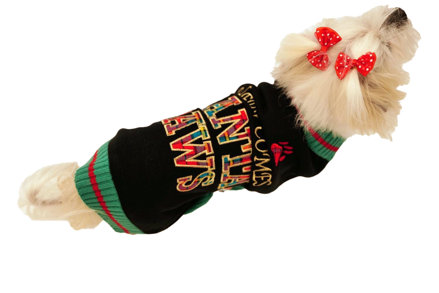 Jollidays Santa Paws Pet Sweater, Size: XS, Black