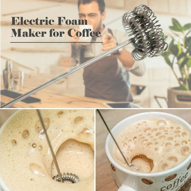 Amdohai Électrique Mousseur à Lait Automatique Lait Foam Maker pour le Café Matcha  Fouet en Acier Inoxydable USB Rechargeable Foam Maker Batteur d'Oeufs Mini  Mélangeur de Boisson 
