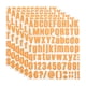 thumbnail image 1 of Uxcell Letras y Números de Vinilo Kit de Calcomanías, Calcomanías Autoadhesivas para Buzón, Señal Naranja 486 Piezas 6 Hojas, 1 of 6