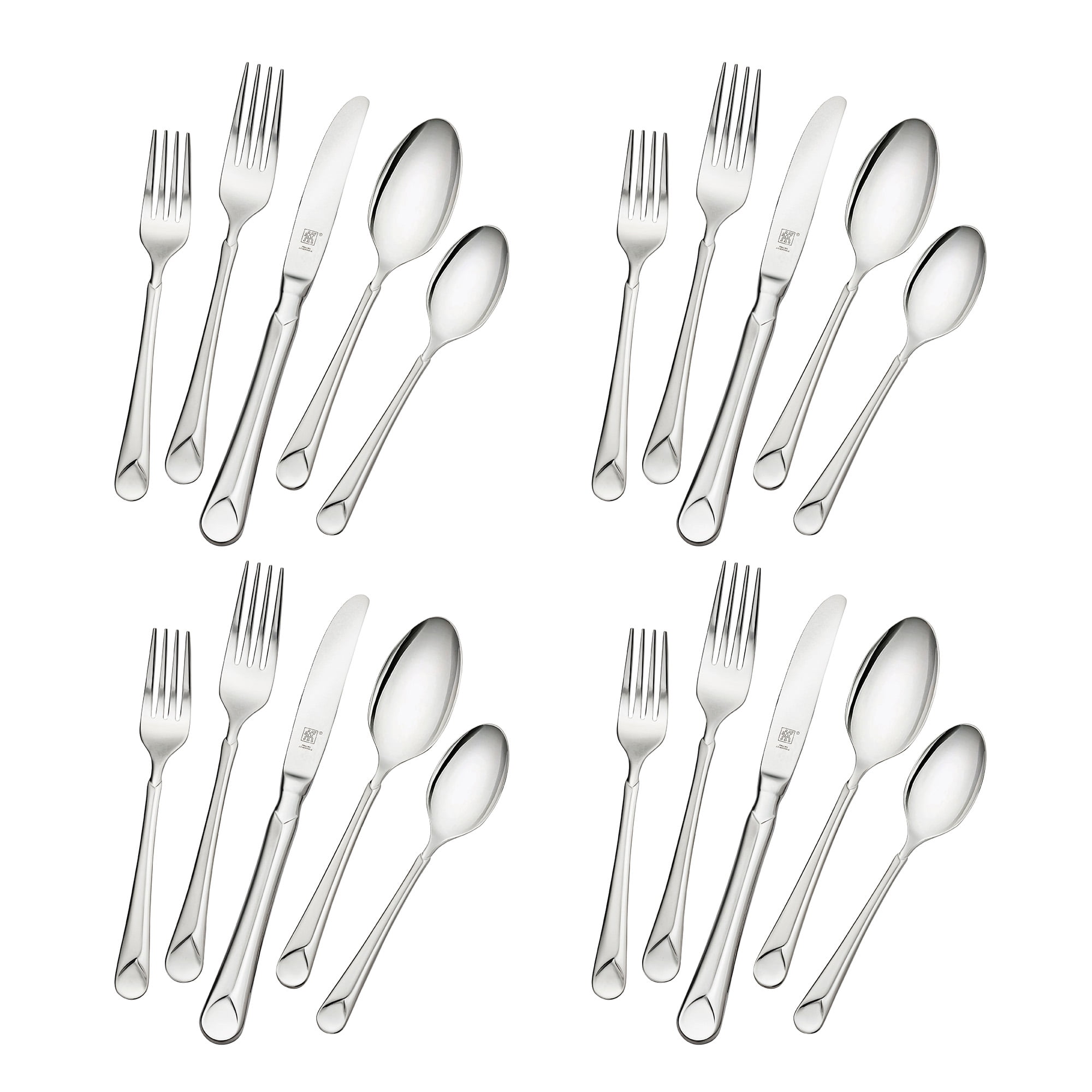 ZWILLING Provence 20-Piece 18/10 Stainless Steel Flatware Set, Silver