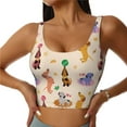 thumbnail image 2 of Lsque Dogs In Different Poses Printed Women'S Sports Bra, Compression, Moisture Wicking, High-Impact Sports Bra For Women,Supportive sports bra-X-Large, 2 of 9
