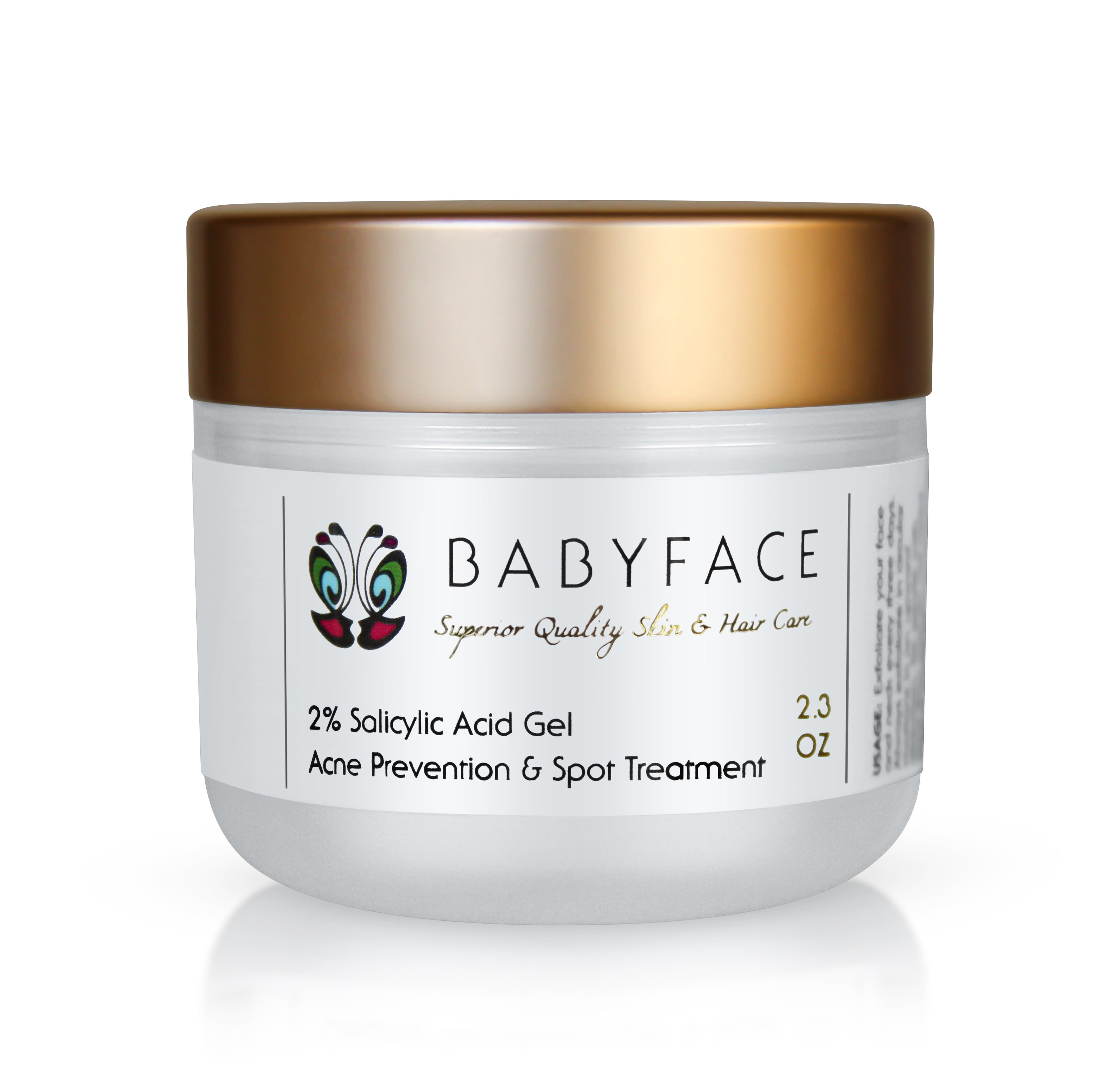 Babyface 2 Salicylic Acid Gel, Acne Prevention and Spot Treatment, Waxing & Shaving Bumps, 2.3