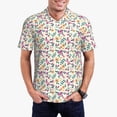 thumbnail image 5 of Wukai Cute Flower Men’s Polo Shirts,Quick-Dry Athletic Shirt,Classic Fit Shirts-X-Large, 5 of 8