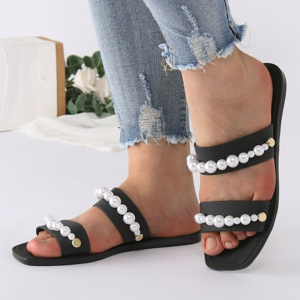 nsendm Women Sandal Adult Female Sandals with Wedge for Women Womens Open Toe Slides Womens Slippers with Fancy Accessories Wedge Sandals for Women