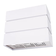 Akicon 36" Stainless Steel Range Hood, Modern Box Ducted Kitchen Hood with Powerful Vent Motor, Wall Mount, 36"W * 30"H*14"D, Signal White