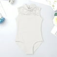 thumbnail image 3 of Sxiwei Kids Girls's 1PC Lace Leotards for Girls Ballet Dance Gymnastics Jump Suit with Round Neckline Ivory XL, 3 of 7
