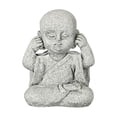 thumbnail image 4 of Bonita figura de monje, estatua de Buda, delicada figura de Kungfu para jardín, hecha a mano, decorativa. No escuchar, 4 of 6