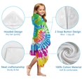 thumbnail image 7 of Colorful Rainbow Tie Dye Spiral Pattern Hooded Bath Towel，50"x30" for Ages 3 To 12 Kids, Quick Dry Lightweight Soft Microfiber Hood Beach Towel Cover Up for Kids, 7 of 7