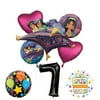 Mayflower Products Aladdin 7th Birthday Party Supplies Princess Jasmine Balloon Bouquet Decorations - Black Number 7
