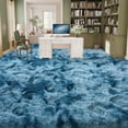 thumbnail image 4 of Janvonne 9x12 Fluffy Shag Area Rug,Tie-dye Peacock Blue Ultra Soft Plush Fuzzy Shaggy Carpet for Living Room Bedroom, Non-Slip Floor Rug for Kids Girls Room Nursery, Cozy Indoor Home Decor, 4 of 8