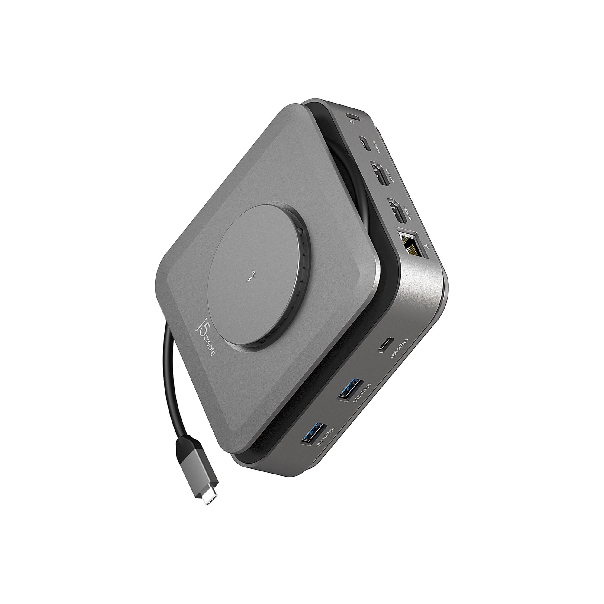 j5create 11-Port USB Type-C Dock Dual 4K HDMI Hub Space Gray (JCD3199)
