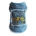 thumbnail image 2 of Dog Jean Jacket Cool Shirt Breathable Spring Fashion Vest Clothing For Small Dogs Cats, 2 of 8