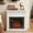White#1, variant on Paproos 43” Electric Fireplace with Mantel, Freestanding Electric Fireplace Heater with Remote Control, Realistic Flame, Timer, Ultra-Thin Fireplace Insert with COB LED for Living Room, 1400W, White