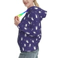 thumbnail image 2 of Honeii Astronaut Rabbit Pattern Womens Oversized Hoodies Long Sleeve Sweatshirts Pullover Fall Outfits with Pocket-Small, 2 of 7