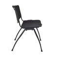 thumbnail image 5 of Regency Kahlo 48 in. Round Breakroom Table- Cherry Top, Chrome Base & 4 M Stack Chairs- Black, 5 of 8