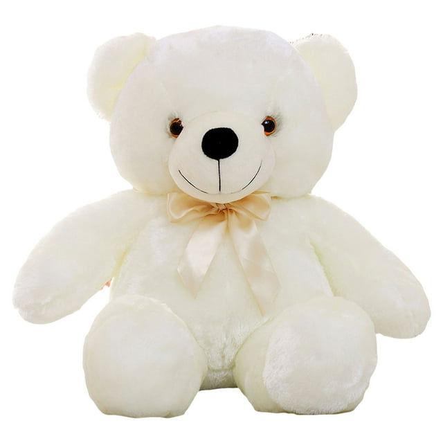 Txlixc Muñeca de peluche de oso de dibujos animados con Lámpara LED de color, regalo de juguete de relleno suave Txlixc moda