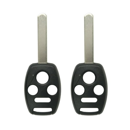 Pilot Pro Remote - Keyless2Go New Uncut Replacement 4 Button Remote Head Key Shell Without Chip Holder for Select Civic Accord Pilot with FCC MLBHLIK-1T KR55WK49308 N5F-S0084A - SHELL ONLY (2 Pack)