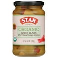 thumbnail image 2 of STAR Queen Organic Green Olives with Pimento, 6.7oz Glass Jar - Kosher & USDA Organic, 2 of 13
