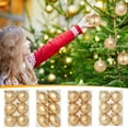 thumbnail image 1 of Adornos navideños indestructibles - bolas de purpurina en pack de 6 cm, 6 cm de diámetro, bolas decorativas de plástico para árbol y decoración navideña, 1 of 4