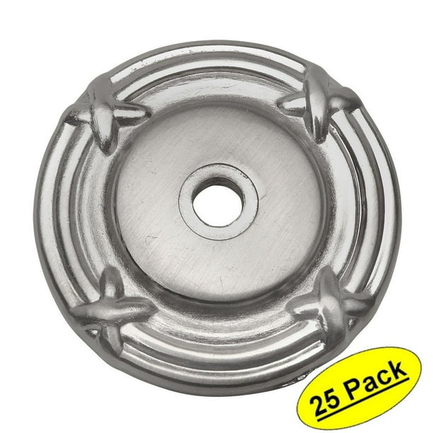 Cosmas 9468SN Satin Nickel Hardware Knob Backplate / Back Plate 25 Pack