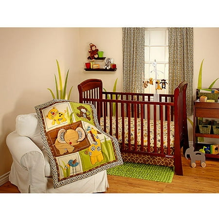 Little Bedding by NoJo - Jungle Dreams 3pc Crib Bedding Set - Collection Value Bundle