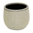 thumbnail image 2 of 6" Beige Dot Ceramic Indoor Outdoor Round Pot Planter, 2 of 6
