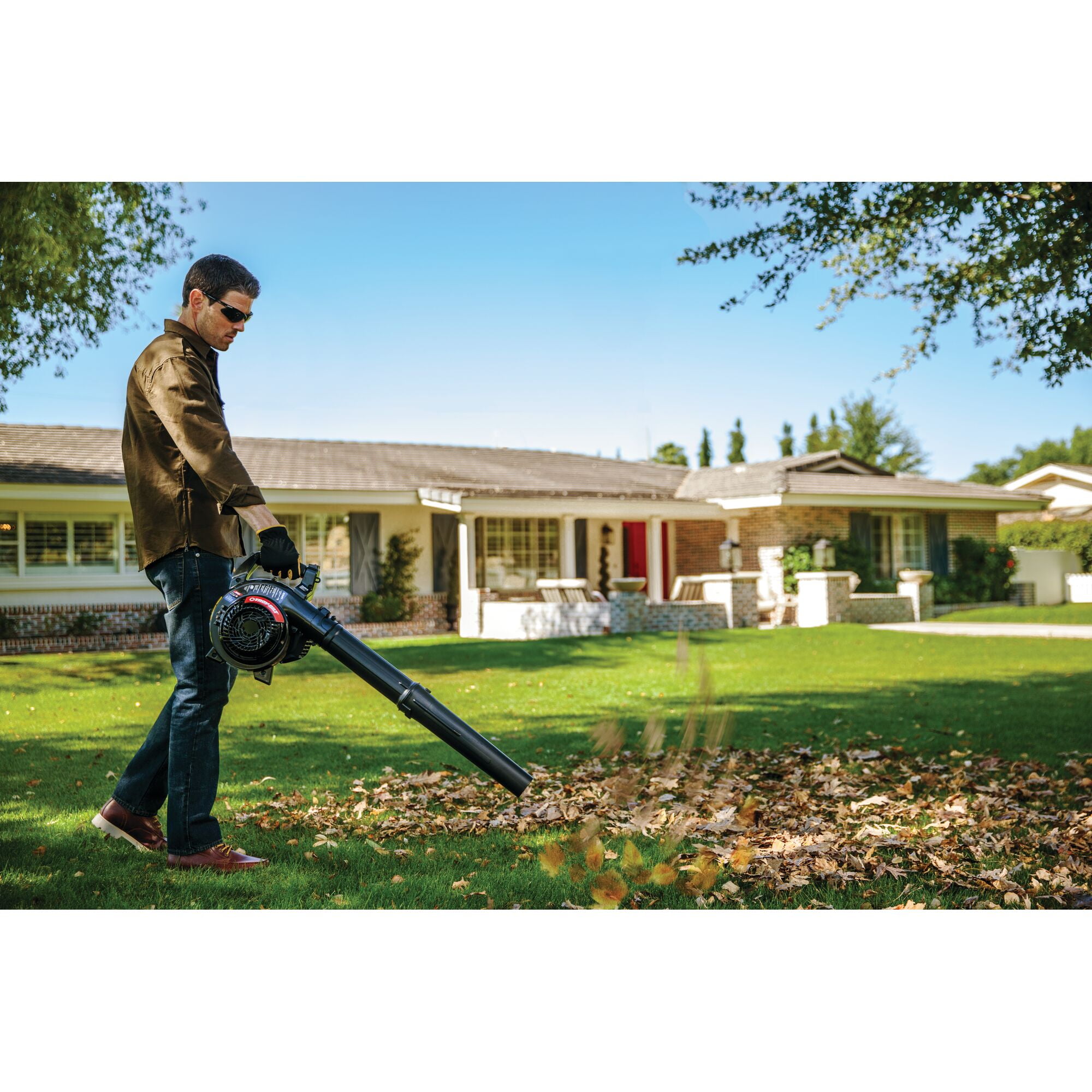 Troy-Bilt 2-Cycle Leaf Blower/Vac/Shredder, 27cc, 450 CFM