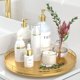 thumbnail image 1 of Organizador de mesa giratoria Gold Lazy Susan, 33 cm, madera de roble, 1 of 6