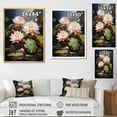 thumbnail image 4 of Designart "Egypt Lotus flowers II" Floral Floater Framed Wall Decor, 4 of 7