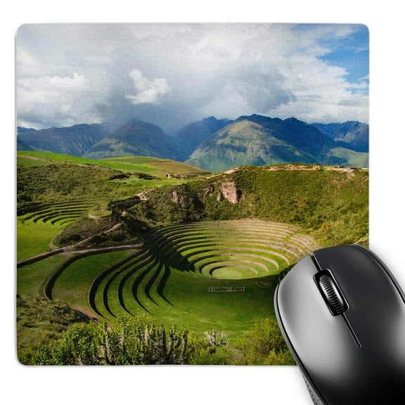 3dRose, Circular Inca terraces of Moray, Cusco, Urubamba, District, Peru, MousePad