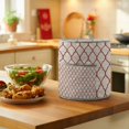thumbnail image 5 of Rustic Moroccan Pressure Cooker Cover Geometric Quatrefoil Red Lattice Dust Cover for Kitchen Appliances with Top Handle & Storage Pockets, Fits 6 Quart Instant Pot, Air Fryer, Crock Pot, 5 of 9