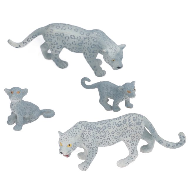 Modelo de juguete de guepardo, detalles vívidos, realista, mejora la cognición, modelo de familia de guepardo para decoración del hogar, regalos, material didáctico, 4 Uds.