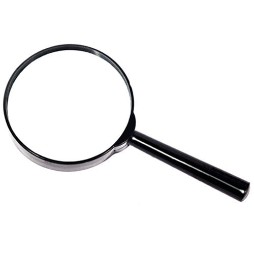 Wideskall 4" inch Large Handheld Magnifying Glass 3X Power REAL Glass Magnifier