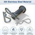 thumbnail image 2 of Uxcell 50-Pack R-Shaped Cotter Pin, M1x16mm Stainless Steel Hairpin Hardware Spring R Clips Heavy Retainer Pins, 2 of 7