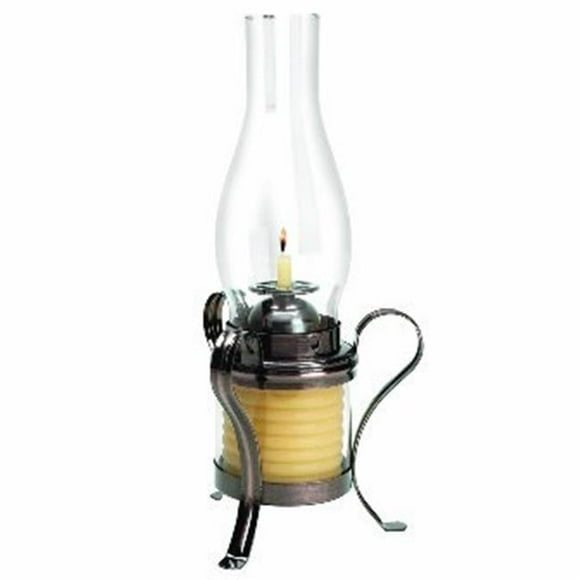 Bougie à Spirale 40 Heures avec Lampe Ouragan - Cuivre