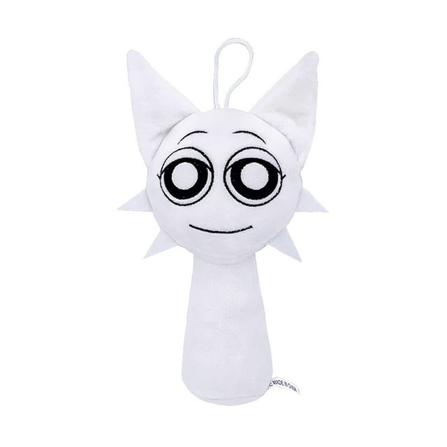 9" Sprunki Plush, Sprunki Game Plush,Sprunki Gray, Christmas Realistic Cute Soft Stuffed Animal Doll Pillows Game Fans Boy Girl Kids (White)