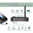 thumbnail image 6 of Bluetooth Transmitter Receiver 3-in-1 Bluetooth 5.3 Audio Adapter for 2 Headphones with LCD Display Adjustable Volume, Optical in/Out 3.5mm AUX in/Out Bypass for TV Home Stereo Speaker, 6 of 9
