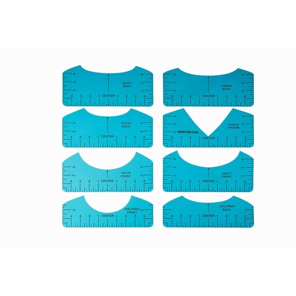 T-shirt Ruler for Vinyl and Rhinestone Template Alignment, T-shirt DIY Alignment Tool Placement for Heat Press