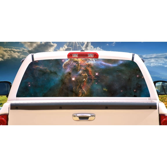 EAGLE NEBULA Rear Window Graphic truck view thru vinyl decal back