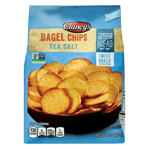 Clancy's Sea Salt Bagel Chips 6 oz