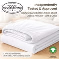 thumbnail image 3 of California Design Den 100% Organic Cotton Percale Twin XL Fitted Sheet Only, Soft, Crisp, Deep Pocket, Snug-Fit with Special Elastic, Side Indicators - Blue Hydrangea, 3 of 9