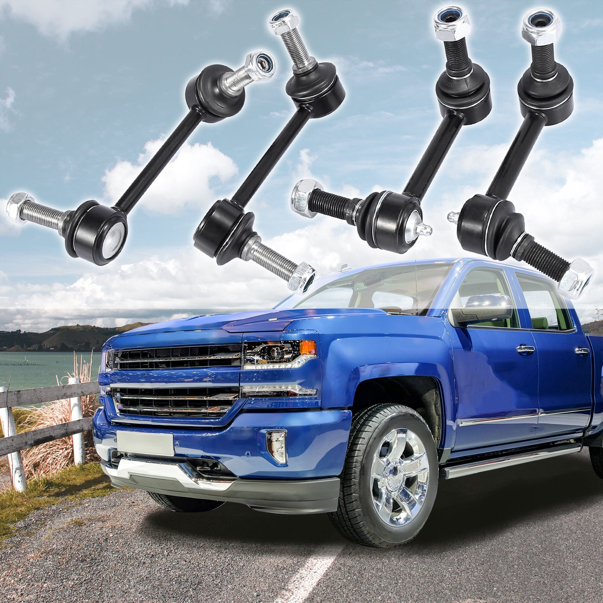 Front Rear Suspension Sway Bar End Link Set Stabilizer Bar Link K6667 K6668 for Chevrolet Trailblazer 2004-2007