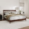 thumbnail image 1 of AFI Orleans Solid Wood Low Profile Sleigh King Platform Bed in Walnut, 1 of 13