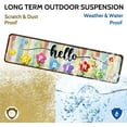 thumbnail image 5 of Hello Spring Sign, Colorful Flowers Wreath Farmhouse Welcome Sign Porch Decor for Home Garden Farmhouse Yard Office Decorations 4x16 Inch, 5 of 5