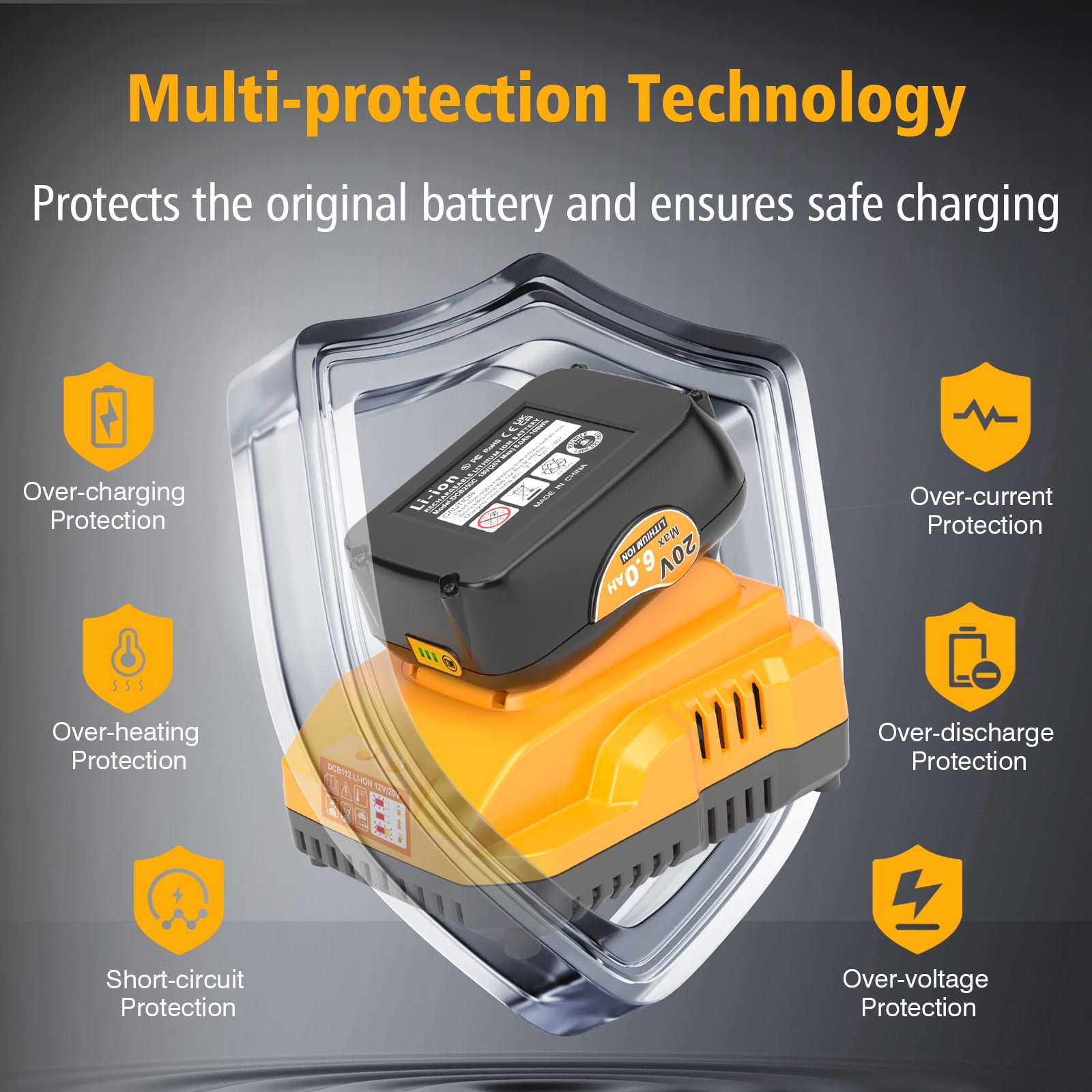 Replacement for DeWalt Battery Charger DCB112 12V 20V Max Lithium-Ion Battery Charger