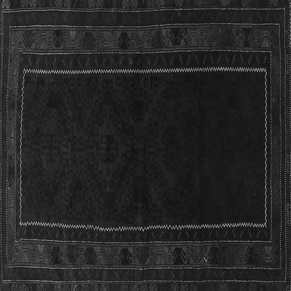 Ahgly Company Indoor Square Persian Gray Traditional Area Rugs, 8' Square