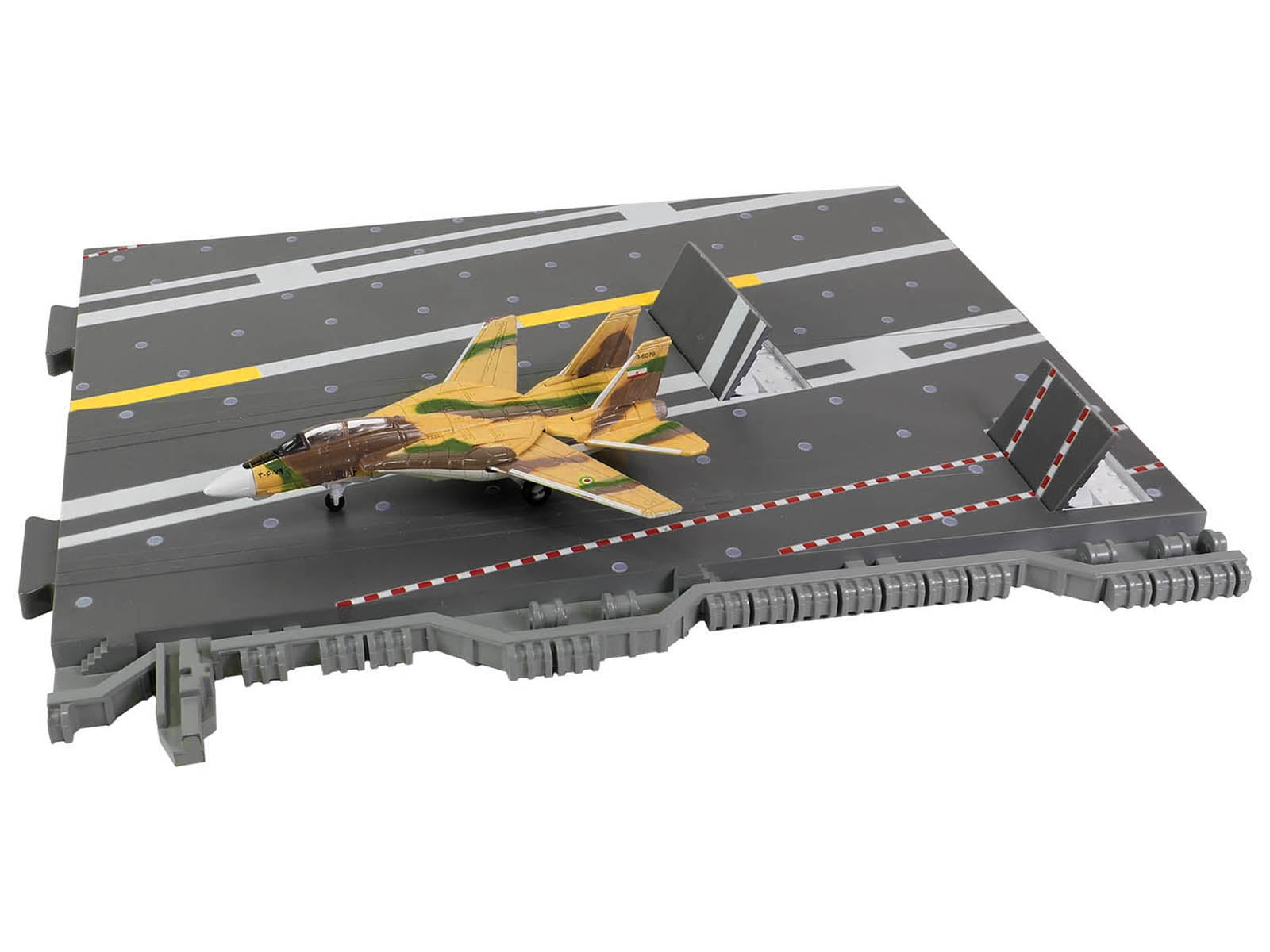 Grumman F-14A Persian Cat Fighter Aircraft "IRIAF" (CVN-65) Aircraft Carrier Deck 1/200 Diecast Model by Forces of Valor