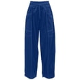 thumbnail image 4 of ADSSDQ Womens Barrel Pants Drawstring Wide Leg Sweatpants Baggy Summer Lounge Pants Casual Trendy Beach Trousers with Pockets Navy 2XL, 4 of 7