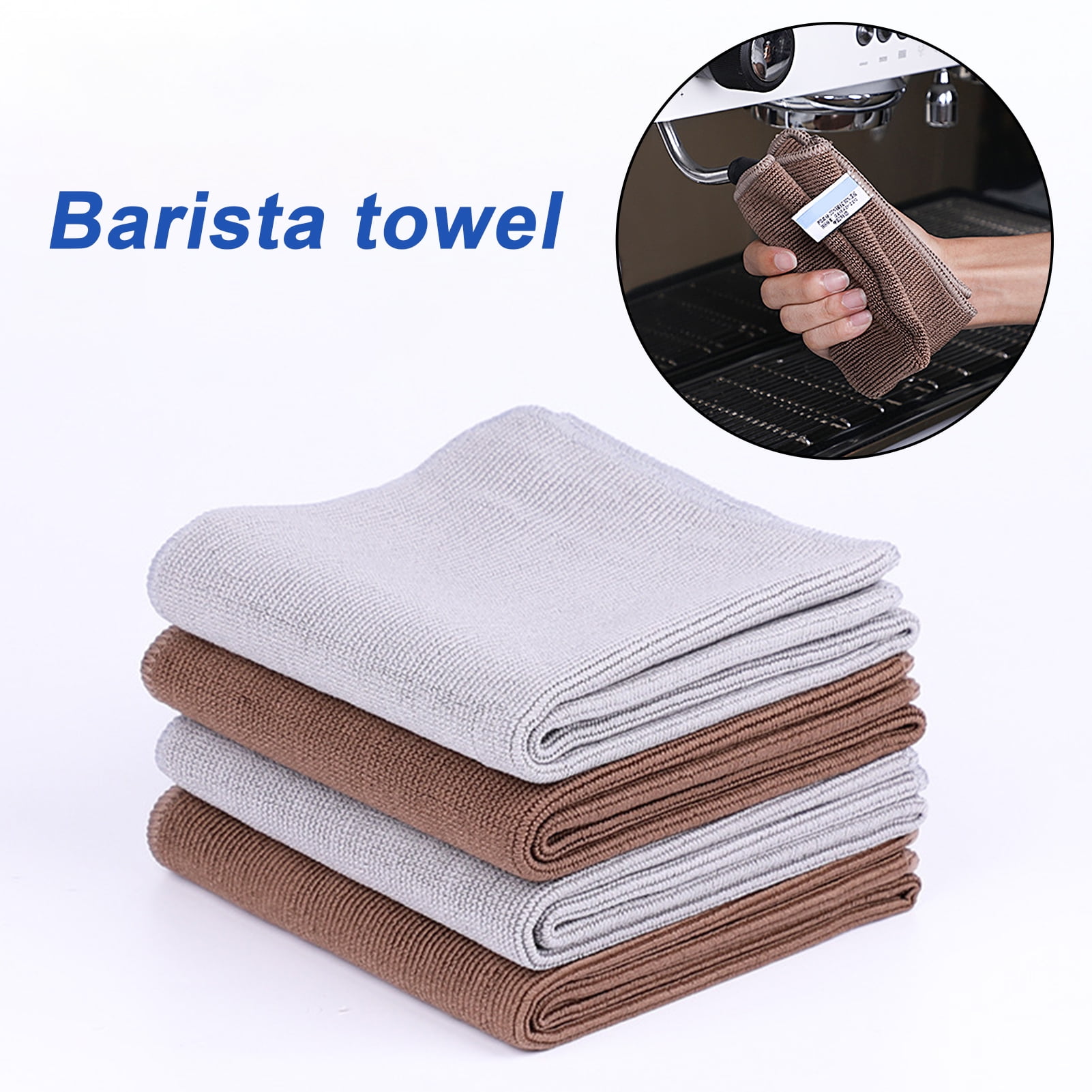 GROFRY Cleaning Cloth Super Absorbent Wear Resistant Polyester Espresso  Machine Cleaning Rag Barista Supplies for Coffee Shop 